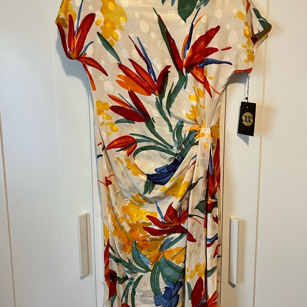 De La Renta Vintage Floral Multicolor Dress